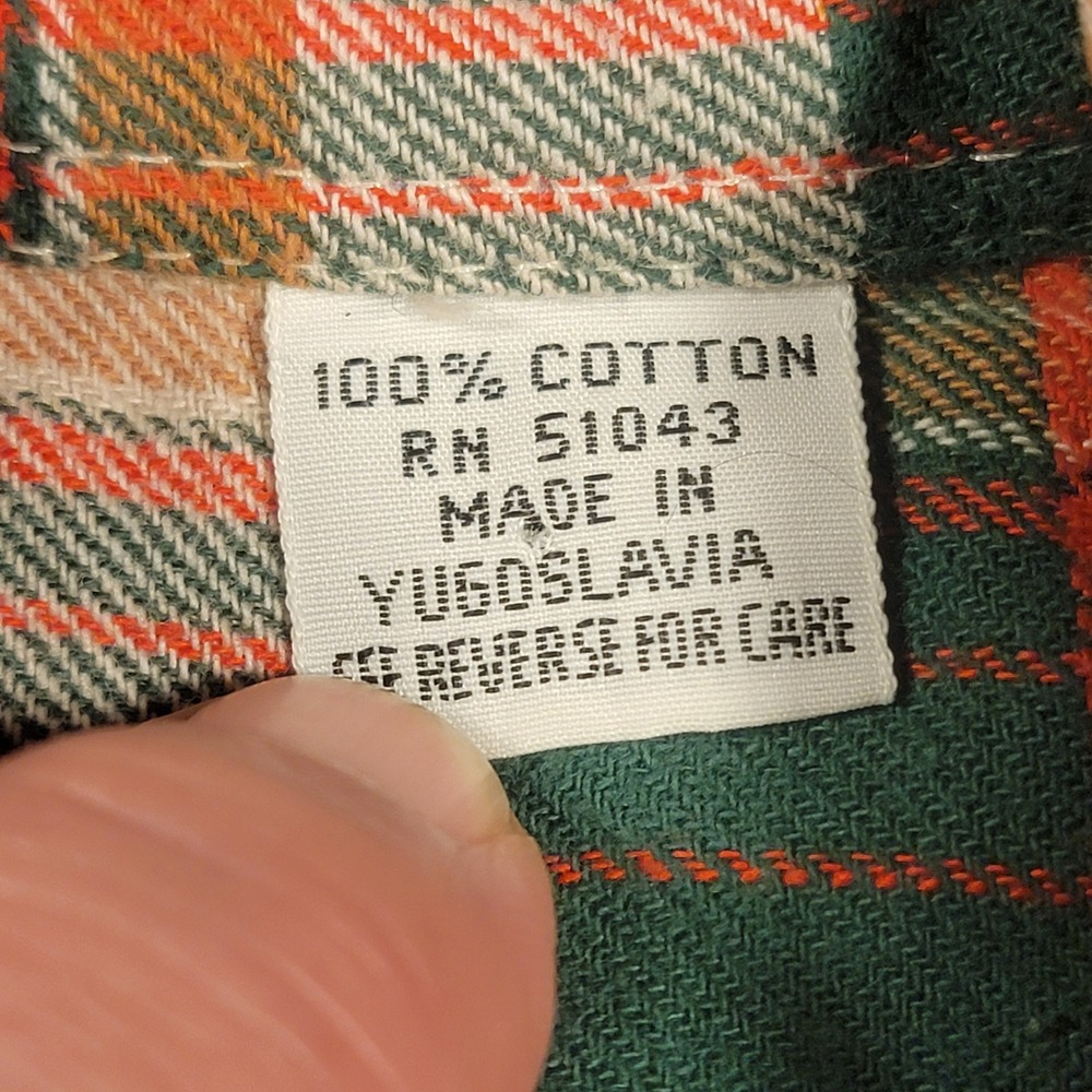VTG Highlander Flannel by‎ Bud Berma Men's Small Plaid Cotton Button Up Shirt - Picture 4 of 8
